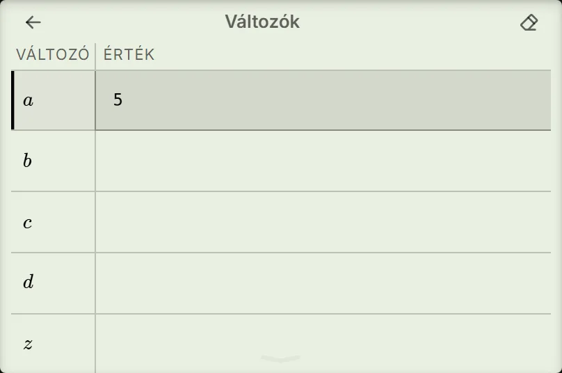 A 4. lépés utáni képernyő