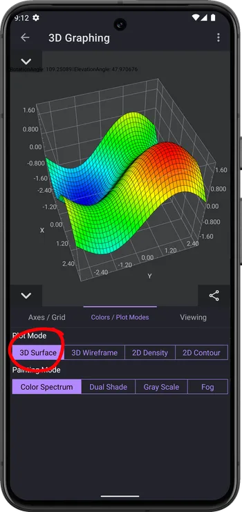 3D Surface of sin(x)+sin(y)