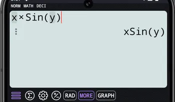 This function is the product of x and the sine of y