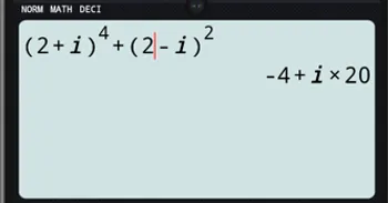 (1 + i)^4 + (1 - i)^2